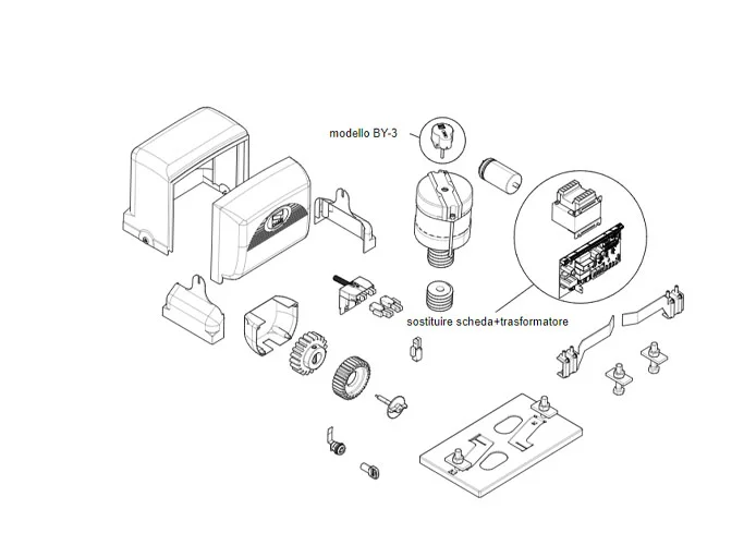 came Seite Ersatzteile des Motors by-2