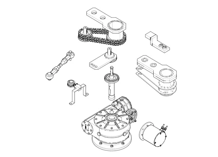 came Seite Ersatzteile des Motors frog-ms