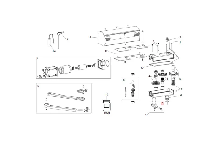 faac Ersatzteil der Entriegelung 390/550/trigon/breeze 63001855