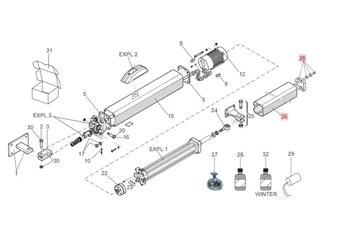 faac Ersatzteil der Abdeckungsgruppe 400 l 63003329