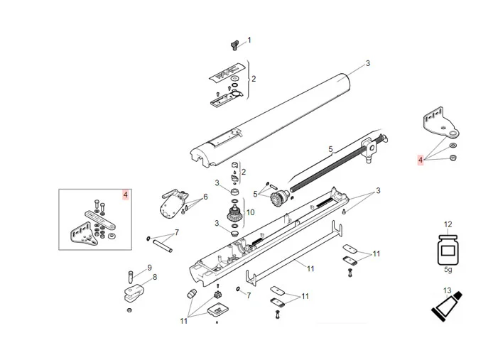 faac Ersatzteil der Gruppe der Halterung s418 63002565