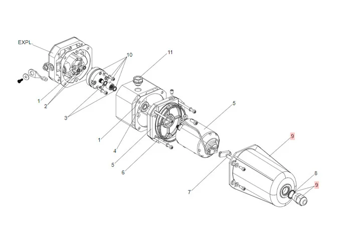 faac Ersatzteil der Abdeckungsgruppe des Motors s800h 63002635