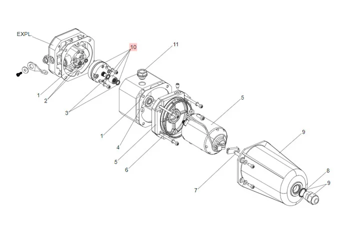 faac Ersatzteil von Pumpe und Kupplung Gruppe s800 63003313