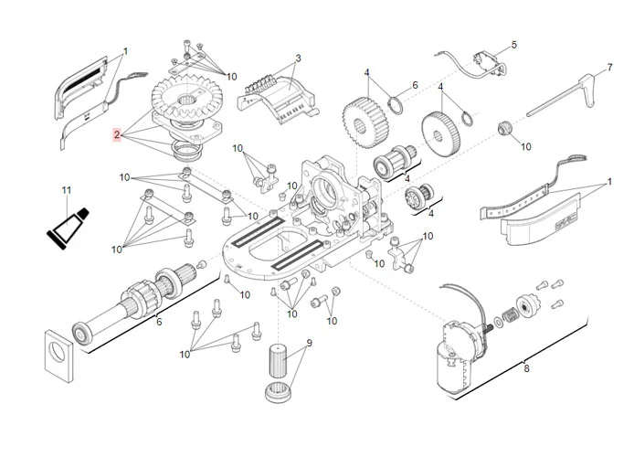 faac Ersatzteil der Gruppe face gear s2500i 63003378