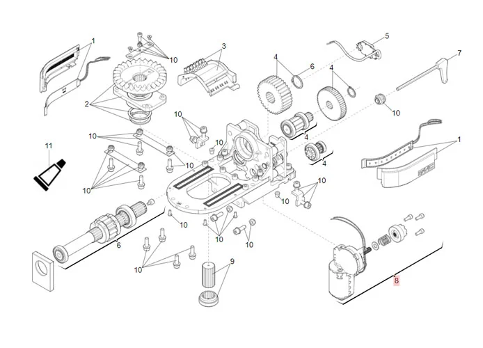 faac Ersatzteil der Motorgruppe s2500i 63003382