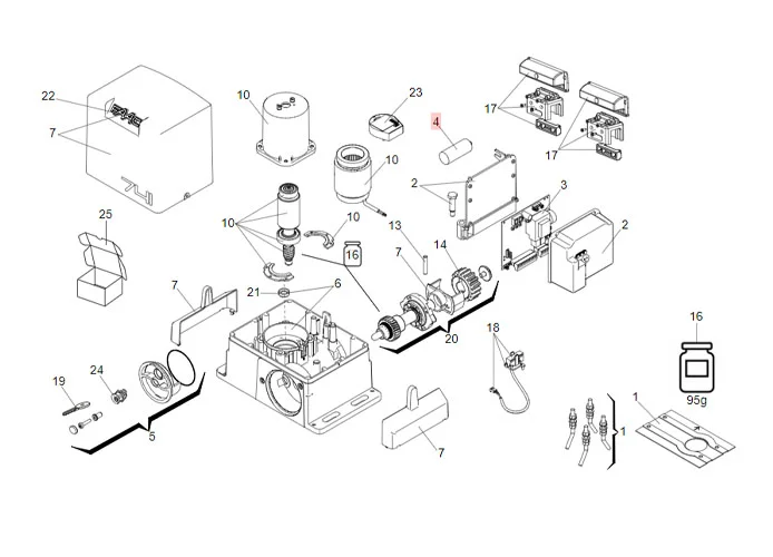 faac Ersatzteil des Kondensators 12,5 µf mka 450v 760025