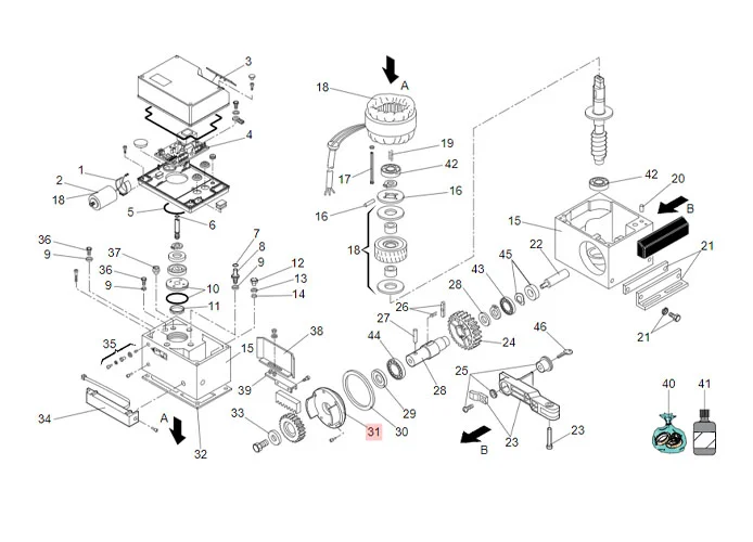 faac Ersatzteil des seitlichen Flansches für Getriebemotor 746-844new 71707615