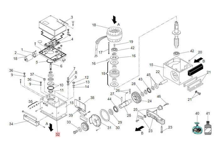 faac Ersatzteil der Dichtung des Getriebemotors 746/844 7099645