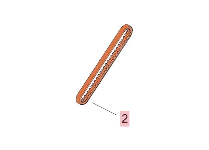 faac Ersatzteil des Riemens d.t2,5/265-6 pol.a+p. 7412035