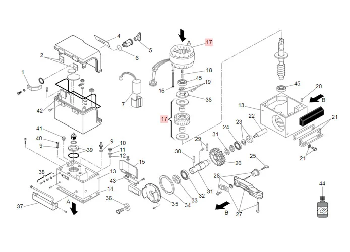 faac Ersatzteil des umkehrbaren Motors 844 63003165