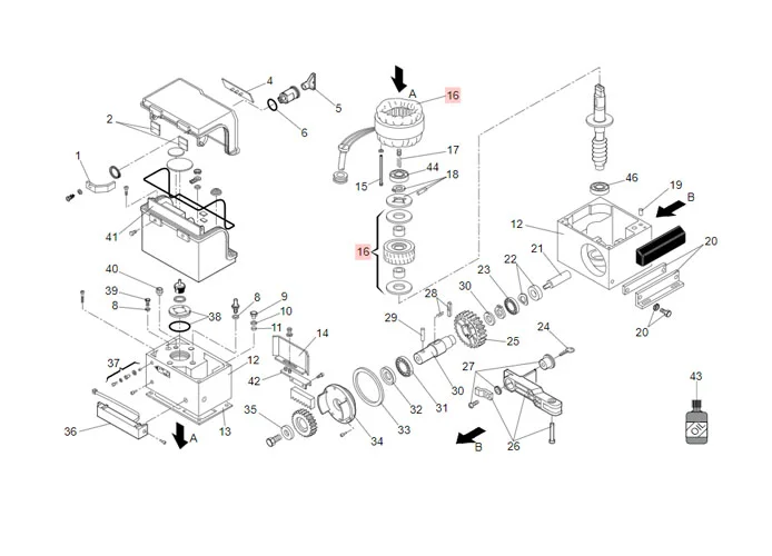 faac Ersatzteil des Motors 844 3ph 400v 63003163