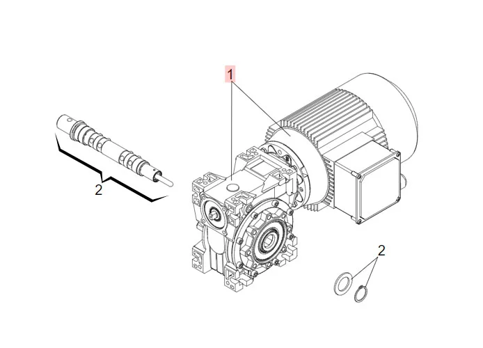 faac Ersatzteil des Getriebemotors c850 63002915