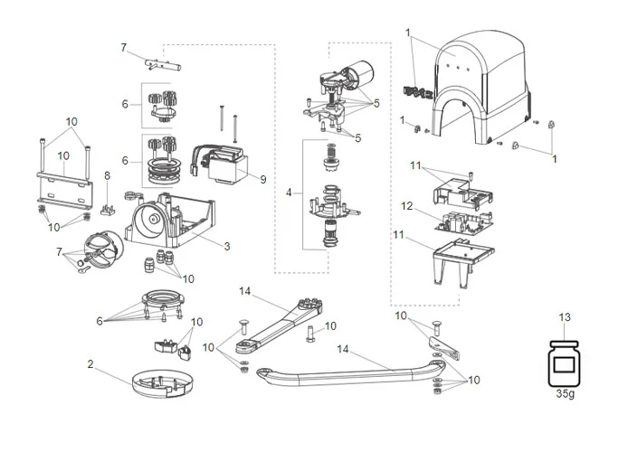 faac Seite Ersatzteile des Motors 391