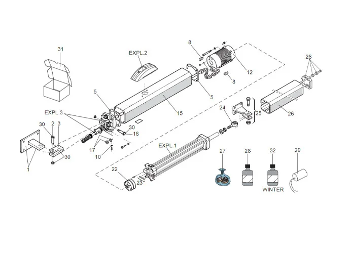 faac Seite Ersatzteile des 400 sb l Motors