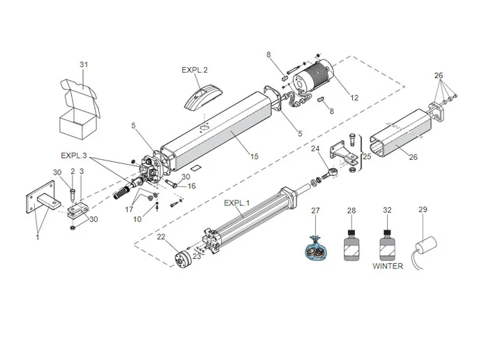 faac Seite Ersatzteile des 400 sbs Motors