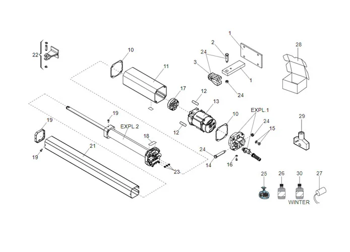 faac Seite Ersatzteile des 402 cbc  Motors