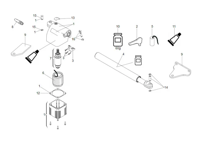 faac Seite Ersatzteile des 412 sx 400 Motors