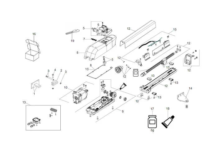 faac Seite Ersatzteile des 413 24v ls Motors