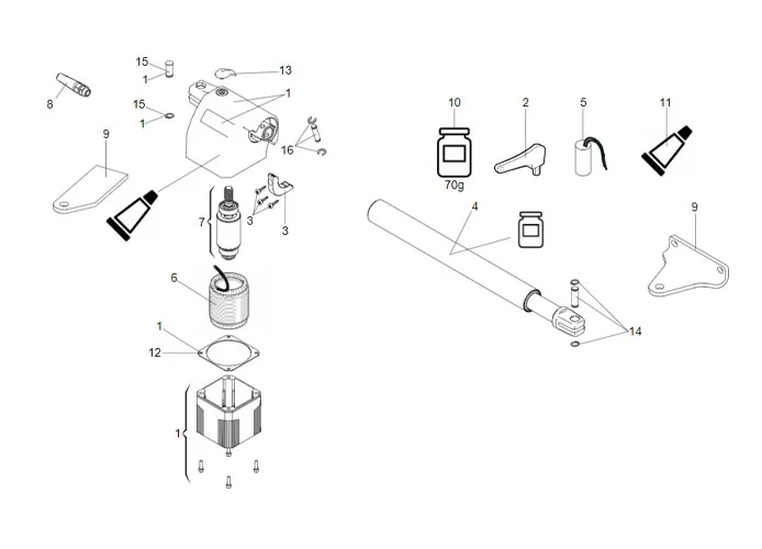 faac Seite Ersatzteile des 414 p l sx Motors