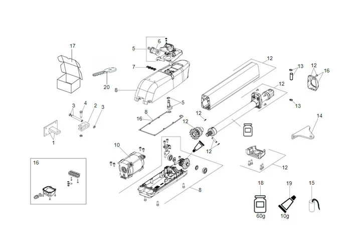 faac Seite Ersatzteile des 415 230v l Motors