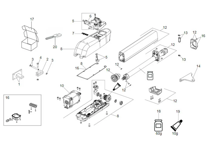 faac Seite Ersatzteile des 415 24v l Motors