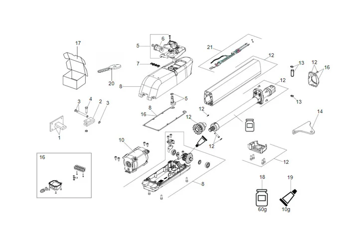 faac Seite Ersatzteile des 415 24v l ls Motors