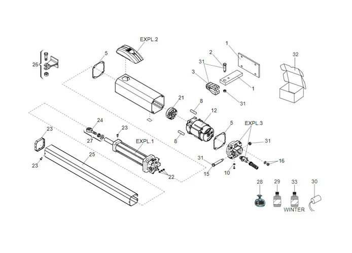 faac Seite Ersatzteile des 422 cbacs Motors