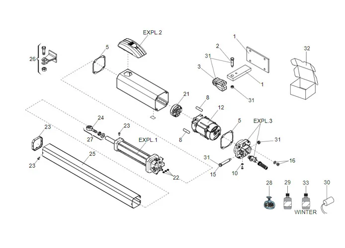 faac Seite Ersatzteile des 422 CBC Motors