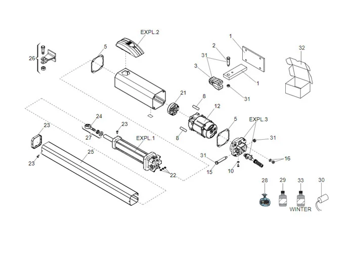 faac Seite Ersatzteile des 422 cbcs Motors