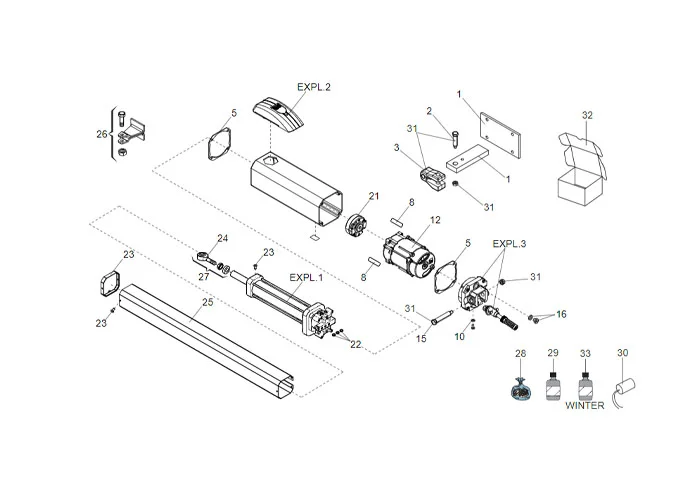 faac Seite Ersatzteile des 422 sb Motors