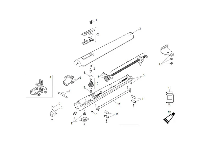 faac Seite Ersatzteile des s418 Motors