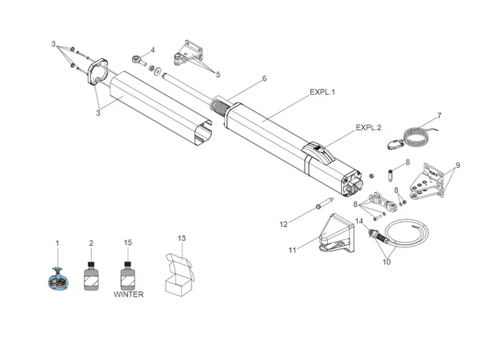 faac Seite Ersatzteile des Motors s450h cbac