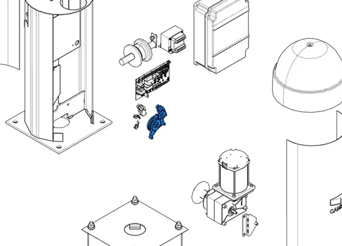 came Ersatzteil der mechanischen Endschaltergruppe cat-x 119rix014