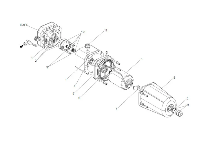 faac Seite Ersatzteile der s700h sb Hydraulikeinheit