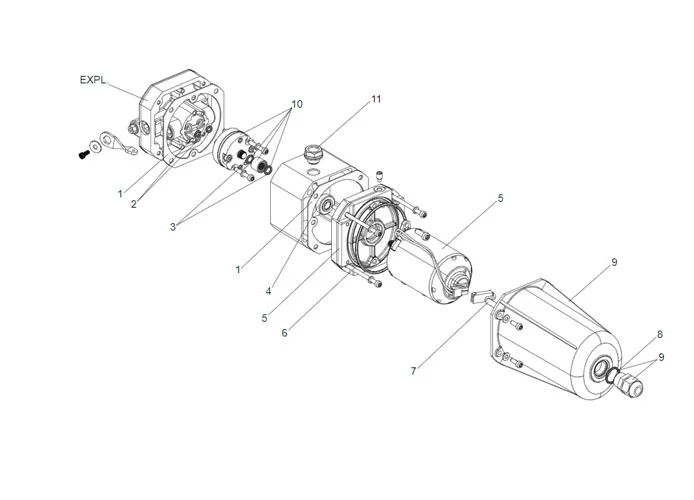 faac Seite Ersatzteile der s800h sb Hydraulikeinheit