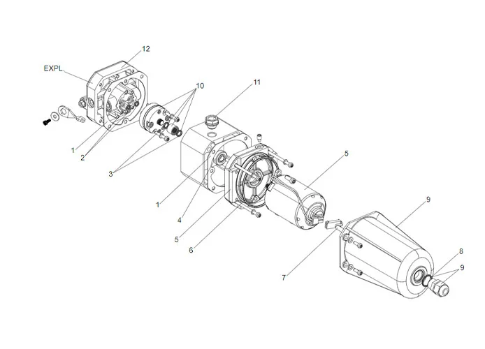 faac Seite Ersatzteile der s800h sbw Hydraulikeinheit