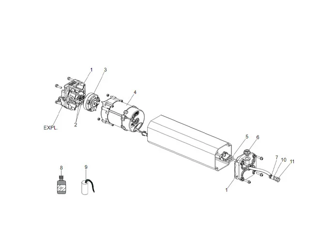 faac Seite Ersatzteile der s800 cbac Hydraulikeinheit