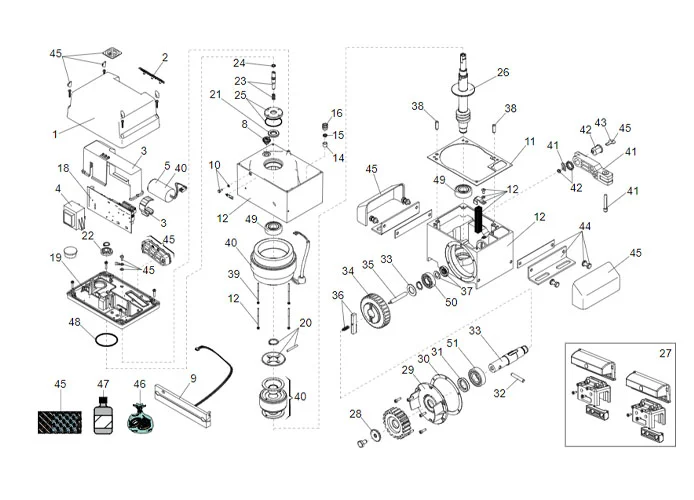 faac Seite Ersatzteile des 746 er Motors