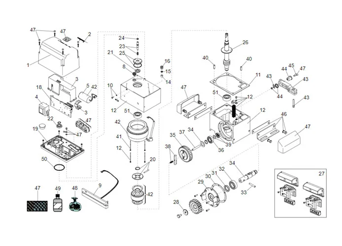 faac Seite Ersatzteile des 844 er Motors