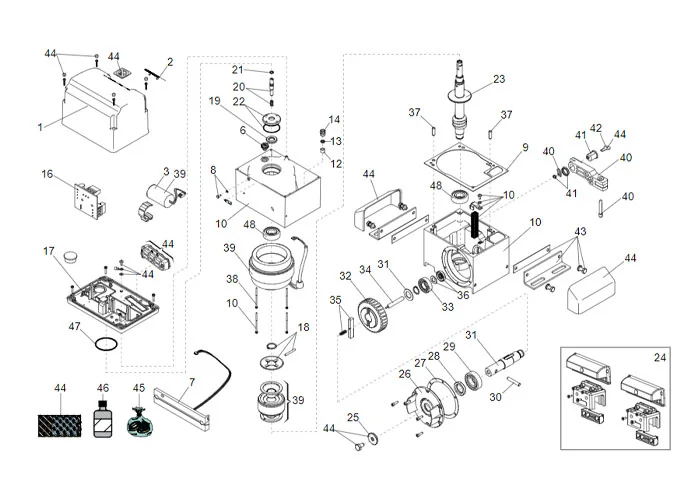 faac Seite Ersatzteile des 844 r Motors