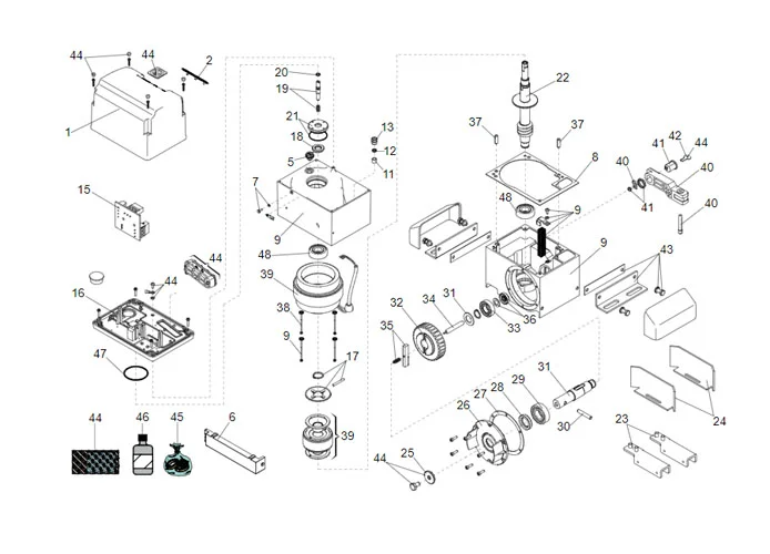 faac Seite Ersatzteile des 844 r 3ph 400v Motors