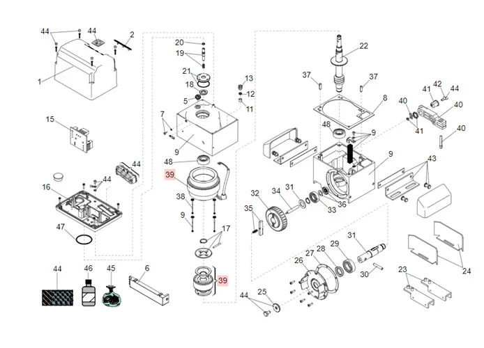 faac Ersatzteil des Motors 844 3ph 230v 63003164