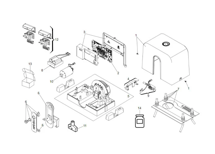 faac Seite Ersatzteile des c720 Motors