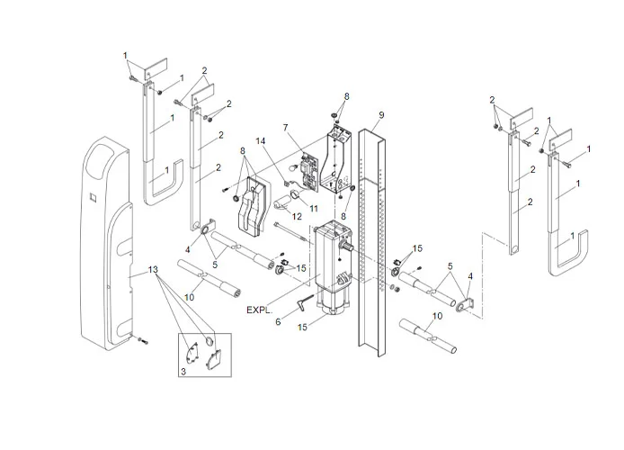 faac Seite Ersatzteile des 550 l Motors