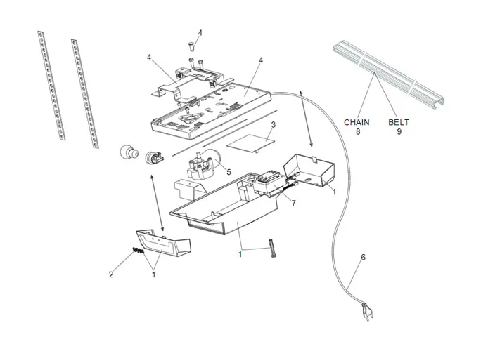 faac Seite Ersatzteile des D600 Motors