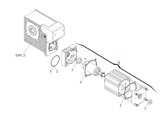 faac Ersatzteil der Motorgruppe 540/541/mercury 63003156