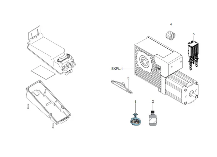 faac Seite Ersatzteile des 541 3ph Motors