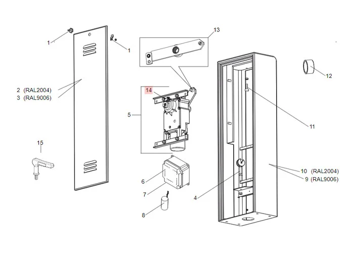 faac Ersatzteil Kit Endschalter 617-spin 63003168