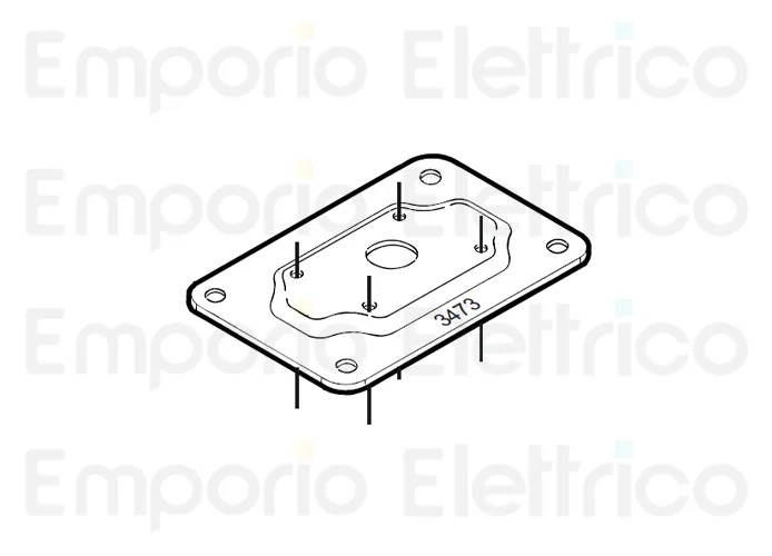 fadini Ersatzteil der Grundplatte 150x100 mm sp.3 für prit 19 44203