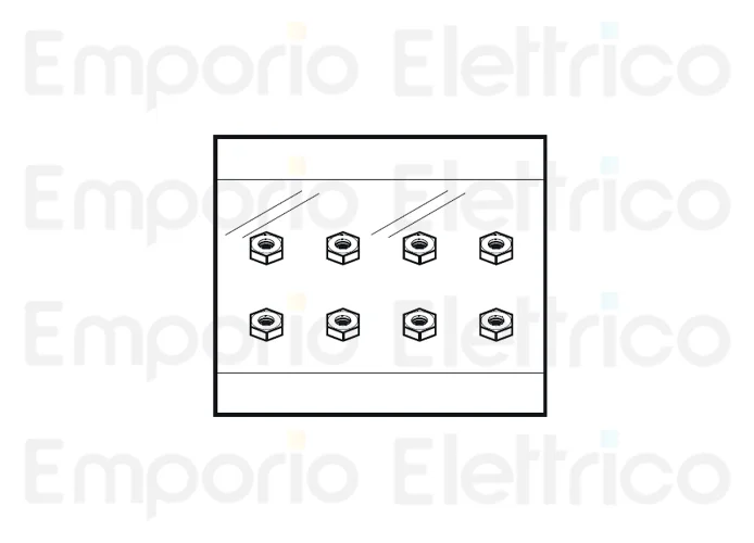 fadini Ersatzteil der Packung mit N° 8 m8-Muttern für Schwellenschrauben für prit 19 44215